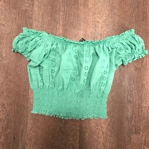 Forever 21 vintage green shirt